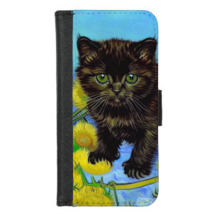 Van Gogh Style Cat with Sunflowers iPhone 8/7 Wallet Case