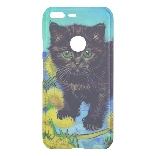 Van Gogh Style Cat with Sunflowers Uncommon Google Pixel XL Case