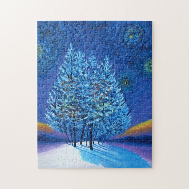 Van Gogh Style Christmas Jigsaw Puzzle (Vertical)