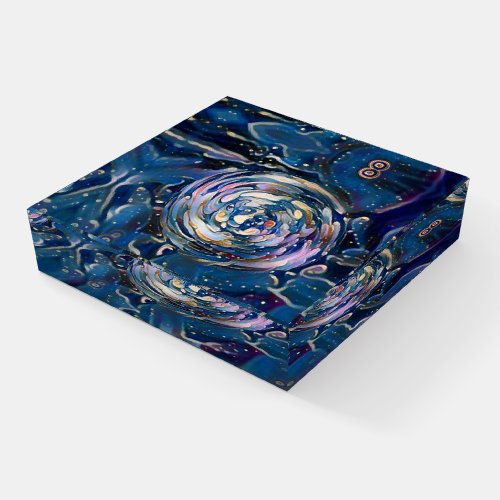 Van Gogh Style Impressionist Universe Abstract Art Paperweight
