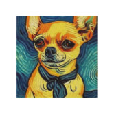 Van Gogh Chihuahua Wooden Jigsaw Puzzle