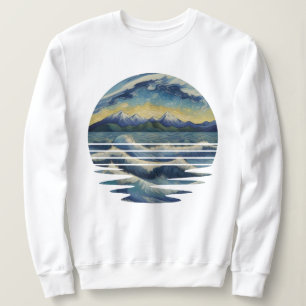 Van Gogh Style Paintings Set, A sea At Sunset Sweatshirt