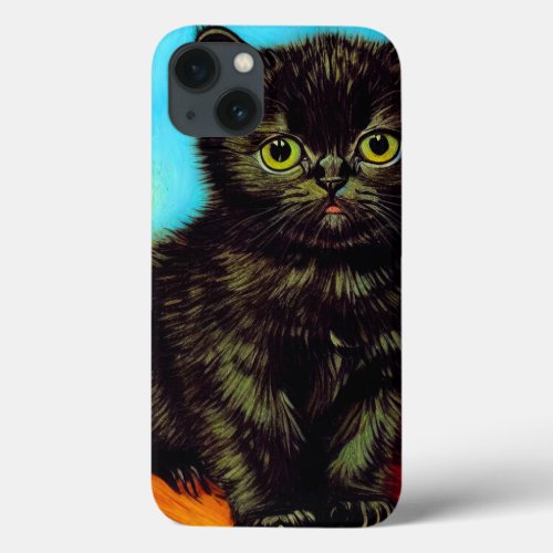Van Gogh Style Pouting Kitten iPhone 13 Case