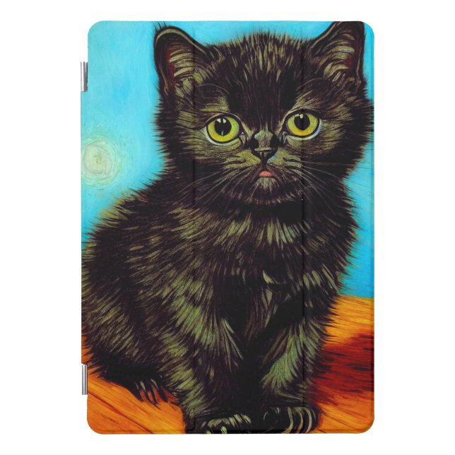 Van Gogh Style Pouting Kitten iPad Pro Cover (Front)