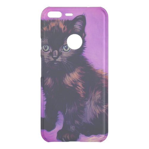 Van Gogh Style Purple Cat Uncommon Google Pixel XL Case