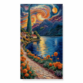 "Van Gogh Style Sunset Landscape Art" Foam Board