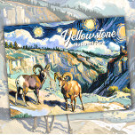 Van Gogh Style Yellowstone Bighorn Sheep Custom Postcard<br><div class="desc">Yellowstone National Park is reimagined through the bold brushwork of Vincent van Gogh, where the swirling skies of Starry Night rise above the canyons of Wyoming and Montana. In the foreground, two bighorn sheep stand along the rim, highlighting Yellowstone’s wildlife and the rugged character of the American West. The impressionist...</div>
