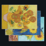 Van Gogh, Sunflower Wrapping Paper Sheets<br><div class="desc">Vincent Willem van Gogh (30 March 1853 – 29 July 1890) was a Dutch post-impressionist painter who is among the most famous and influential figures in the history of Western art. In just over a decade, he created about 2, 100 artworks, including around 860 oil paintings, most of which date...</div>