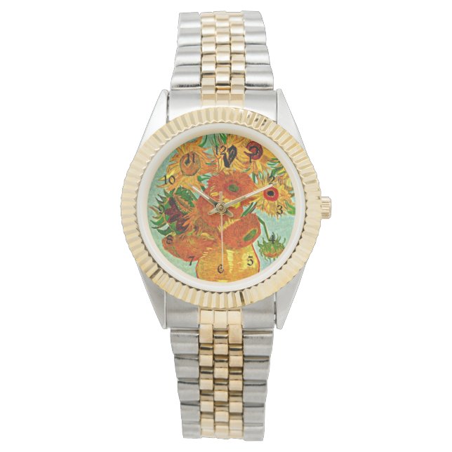 Van Gogh - Sunflowers 12, popular artwork, Watch (Front)