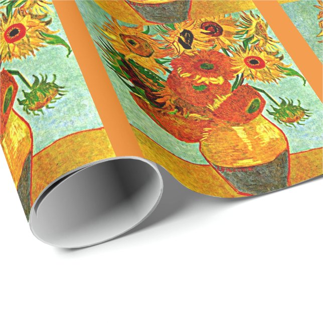 Van Gogh - Sunflowers 12 Wrapping Paper (Roll Corner)