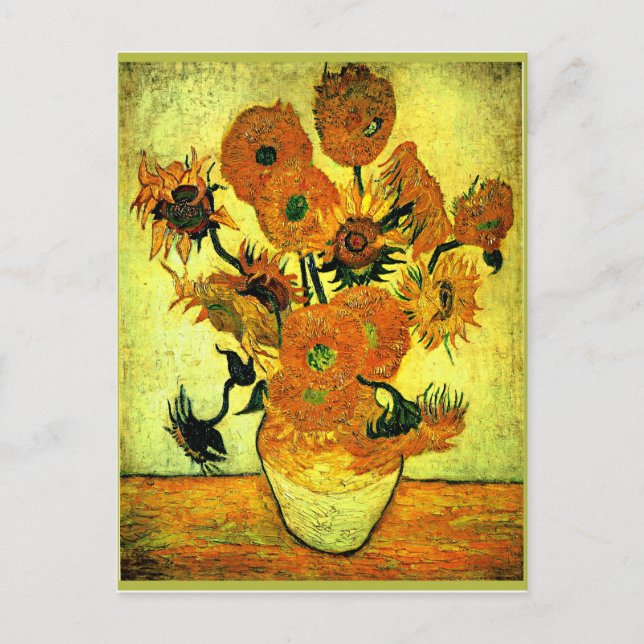 Van Gogh - Sunflowers, 14, Postcard (Front)