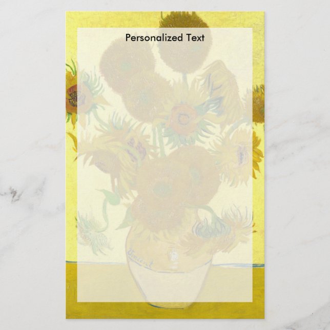 Van Gogh | Sunflowers | 1888 Stationery (Front)