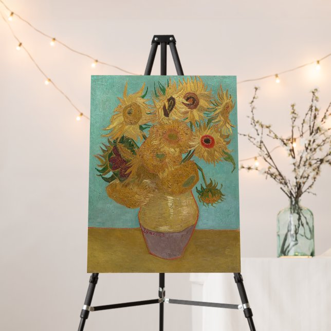 Van Gogh - Sunflowers, 3rd Version, Repetition Foam Board (In Situ (Stand))