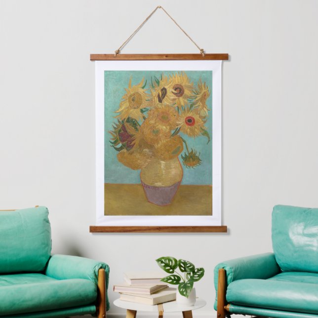 Van Gogh - Sunflowers, 3rd Version, Repetition Hanging Tapestry (Living Room)
