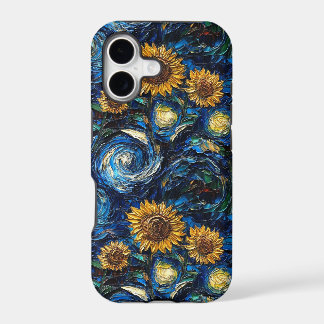 Van Gogh sunflowers and starry night iPhone 17 Case