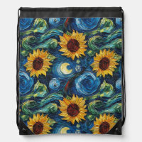 Van Gogh sunflowers and starry night