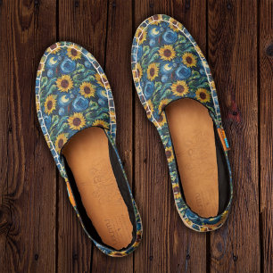 Van Gogh sunflowers and starry night Espadrilles