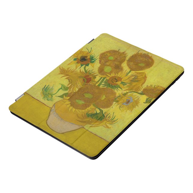 Van Gogh Sunflowers Apple iPad Folding Cover (Side)