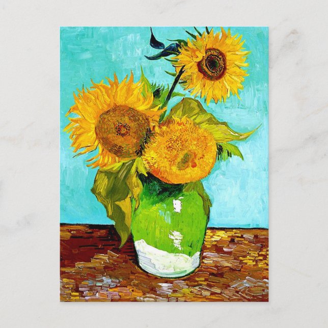 Van Gogh - Sunflowers - Art Post Card (Front)
