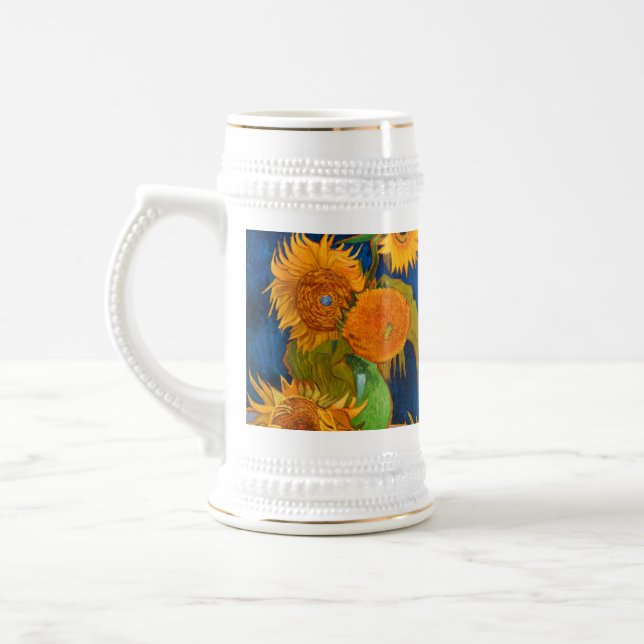 Van Gogh Sunflowers Beer Stein (Left)