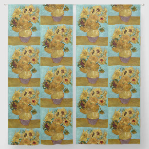 Van Gogh Sunflowers - Blue & Yellow Impressionism Blackout Curtains