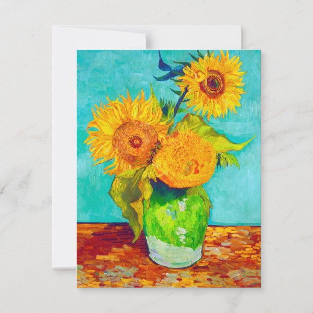 Van Gogh Sunflowers Card (Front)