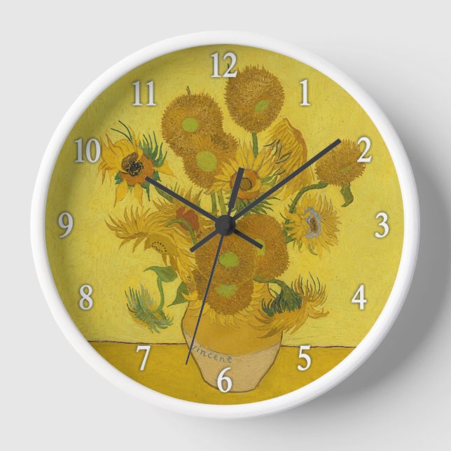 Van Gogh Sunflowers Clock (Front)