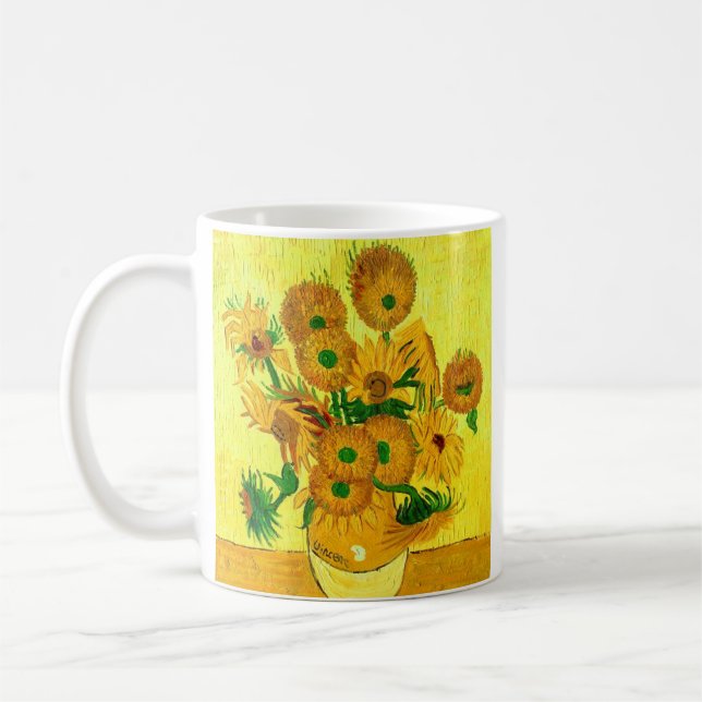 Van Gogh Sunflowers Coffee Mug (Left)