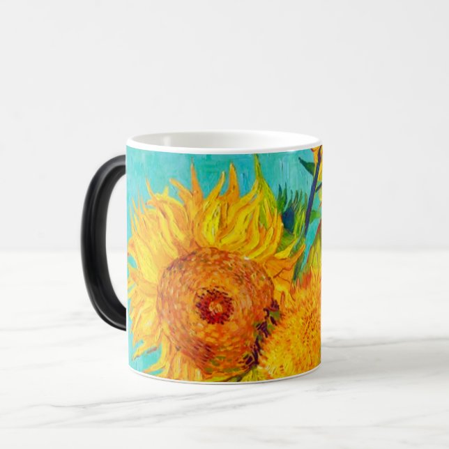 Van Gogh Sunflowers  Color Morph Mug (Front Left)