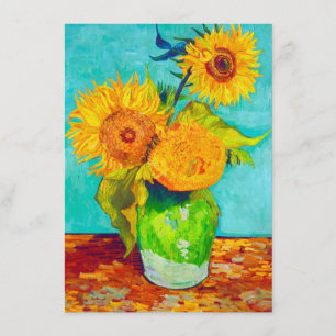 Van Gogh Sunflowers Enclosure Card