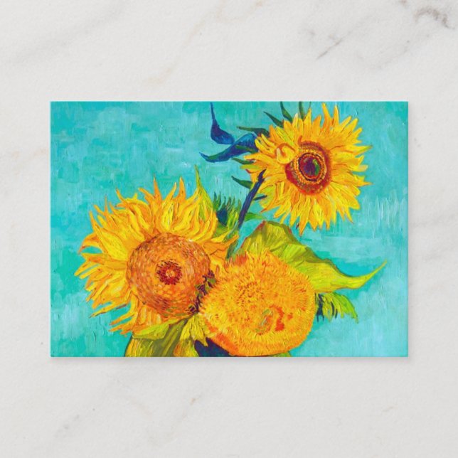 Van Gogh Sunflowers  Enclosure Card (Front)