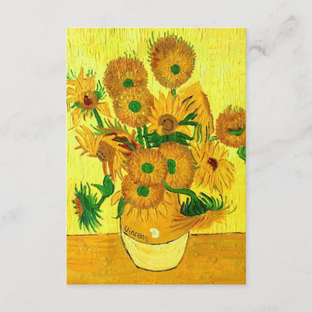 Van Gogh Sunflowers Enclosure Card (Front)