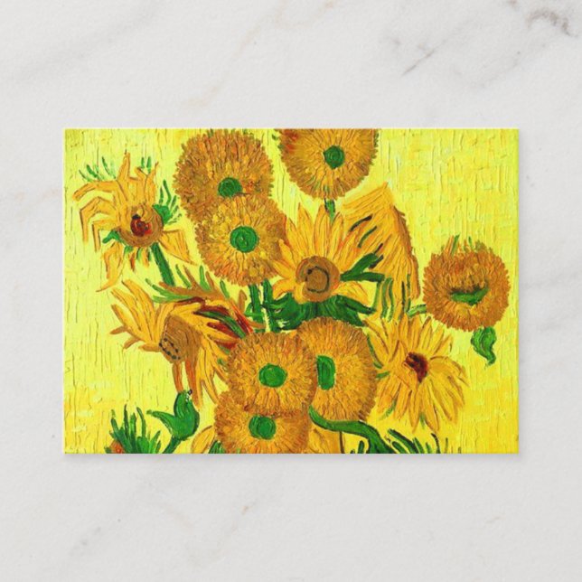 Van Gogh Sunflowers Enclosure Card (Front)