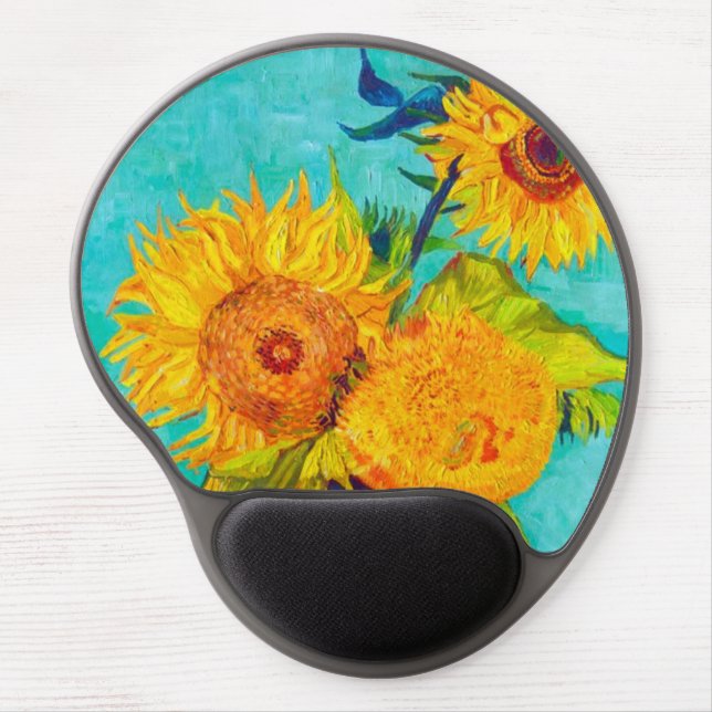 Van Gogh Sunflowers  Gel Mouse Pad (Front)