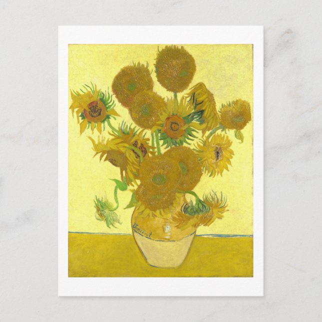 Van Gogh | Sunflowers I | Change of Address Announcement Postcard (Front)