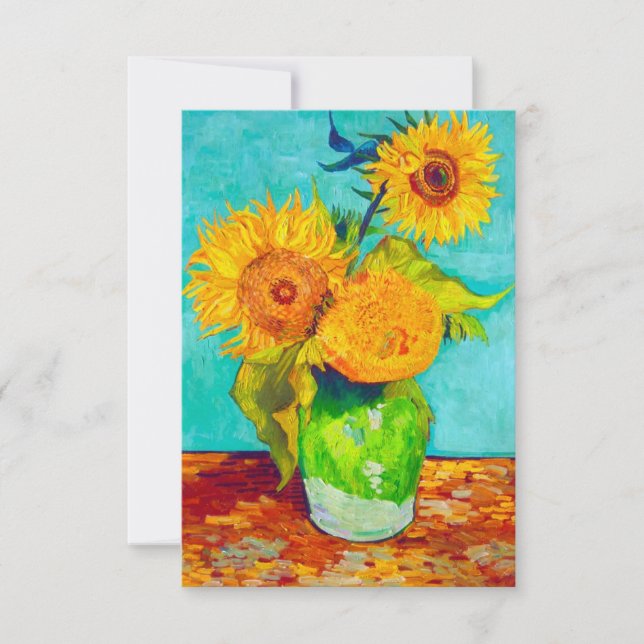 Van Gogh Sunflowers  Invitation (Front)