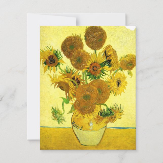 Van Gogh Sunflowers Invitations (Front)