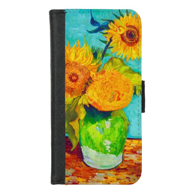Van Gogh Sunflowers  iPhone Wallet Case (Front)