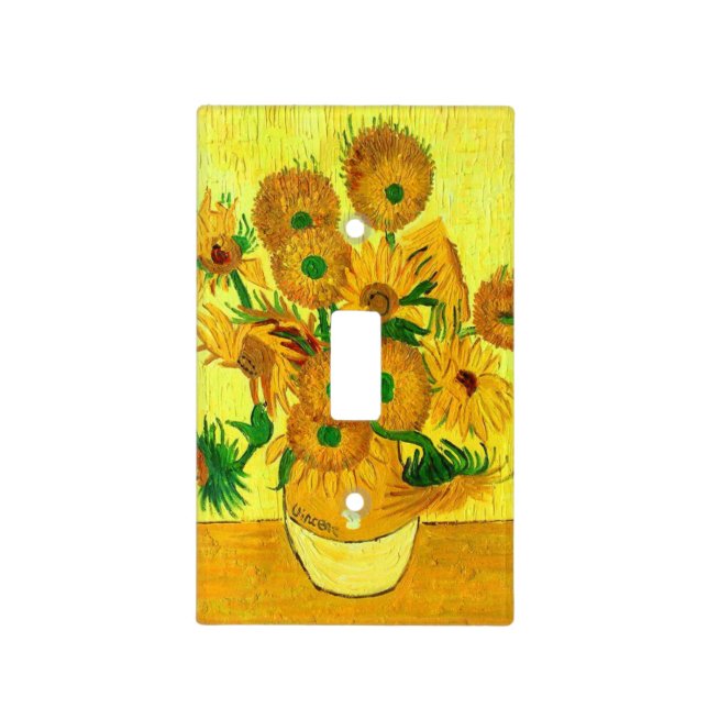 Van Gogh Sunflowers Light Switch Cover (Front)