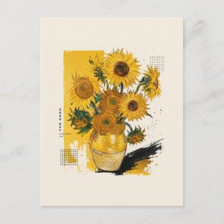 Van Gogh Sunflowers Modern  Postcard