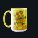 Van Gogh Sunflowers Mug<br><div class="desc">Coffee Mug featuring Vincent van Gogh’s oil painting Vase with Fifteen Sunflowers (1888). The art depicts a still life of fifteen beautiful sunflowers in a vase. A great gift for fans of Post-Impressionism and Dutch art.</div>