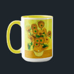 Van Gogh Sunflowers Mug<br><div class="desc">Coffee Mug featuring Vincent van Gogh’s oil painting Vase with Fifteen Sunflowers (1888). The art depicts a still life of fifteen beautiful sunflowers in a vase. A great gift for fans of Post-Impressionism and Dutch art.</div>