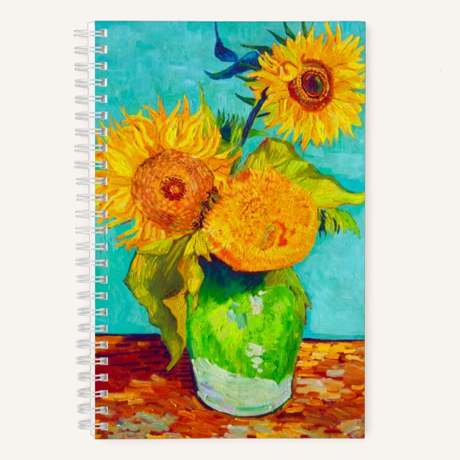 Van Gogh Sunflowers  Notebook (Front)