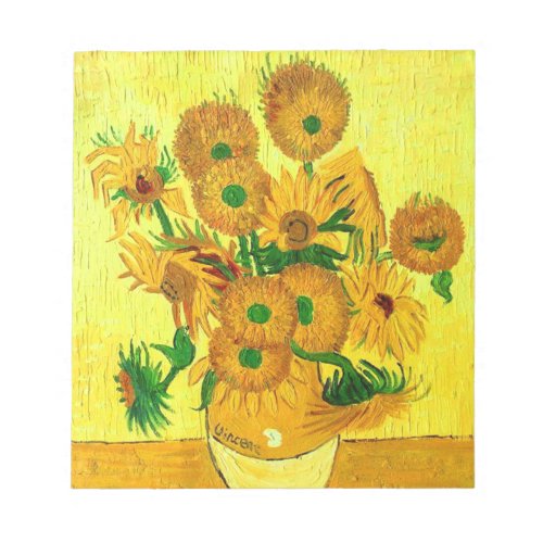 Van Gogh Sunflowers Notepad