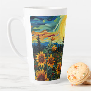  Van Gogh Sunflowers Painting Latte Mug