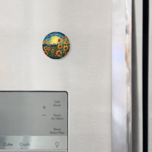 Van Gogh Sunflowers Painting Magnet