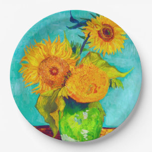 Van Gogh Sunflowers Paper Plates