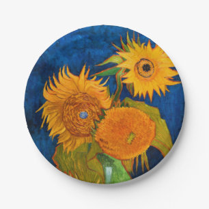 Van Gogh Sunflowers Paper Plates