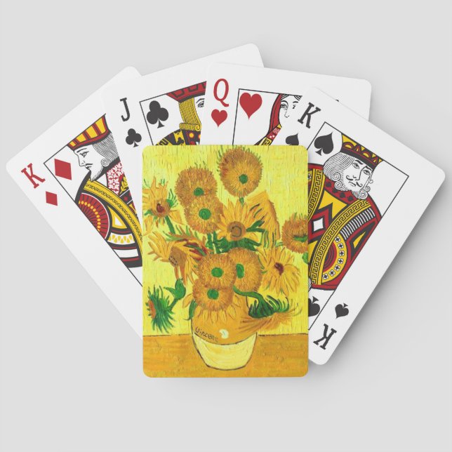 Van Gogh Sunflowers Poker Cards (Back)