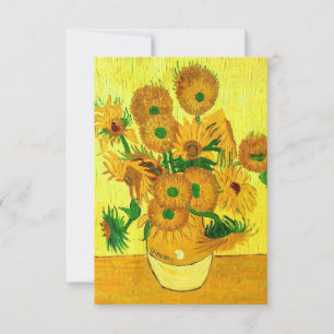 Van Gogh Sunflowers RSVP Card